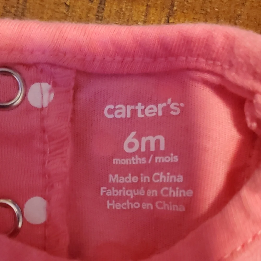 Carter's Pink and White Polka Dot Romper